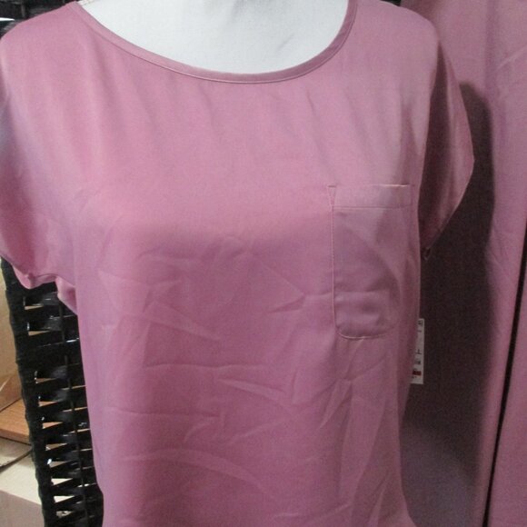 State of Day 2-Pc. Crepe de Chine Short-Sleeve Pajama Set Mauve NWT - Picture 8 of 8